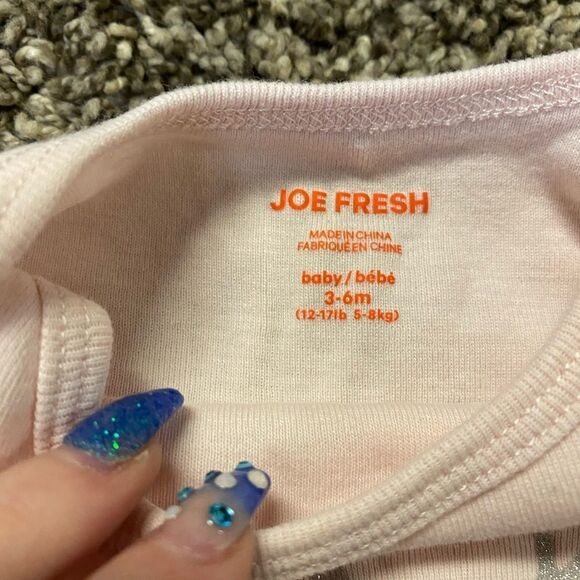 JOE FRESH | 3/$15 Reindeer Pink Long Sleeve Shirt - Picture 2 of 3